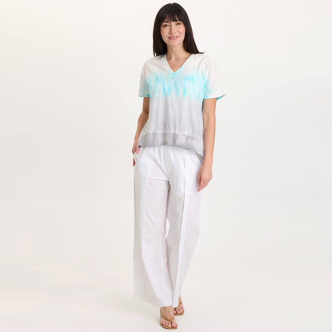 FRAMeWORK Ꮩネック SILK-LINEN トップス