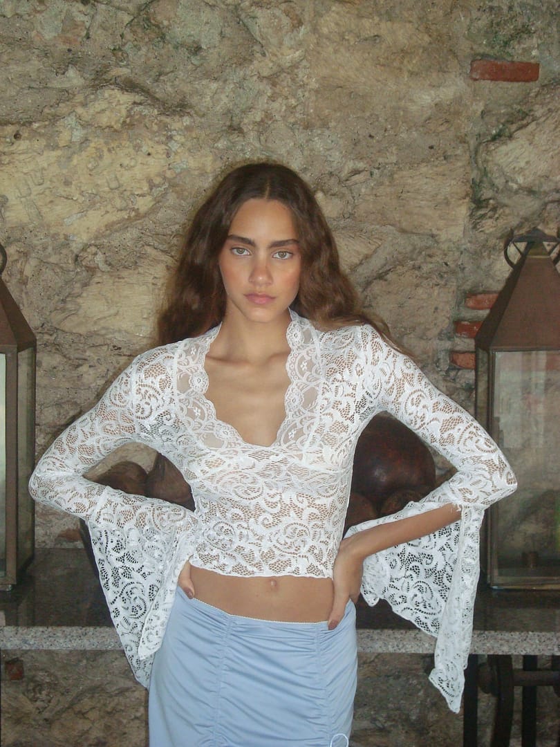 Emma Long Sleeve Lace Top – Mpaz Studio