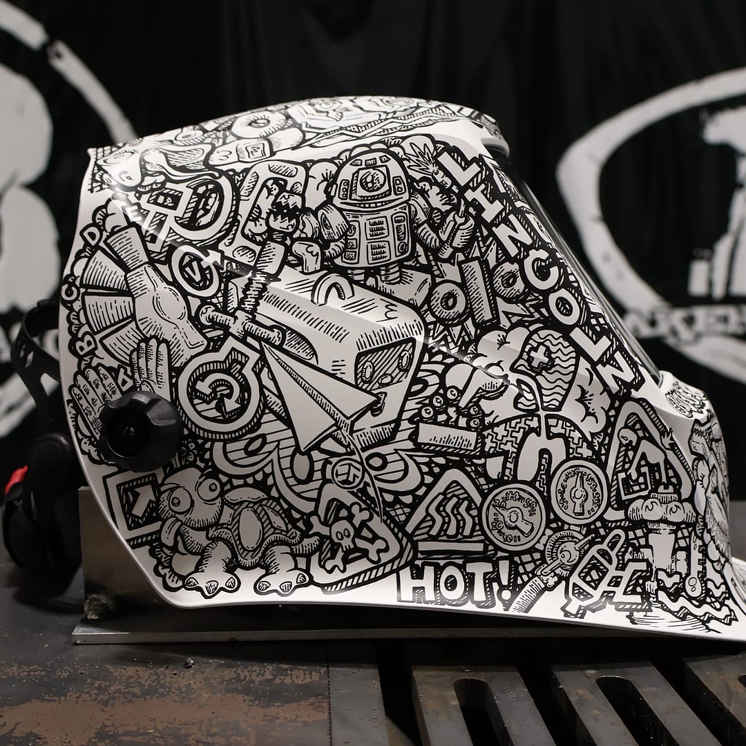 Lincoln Viking 3350 ADV Graffiti Welding Helmet - K5760-5