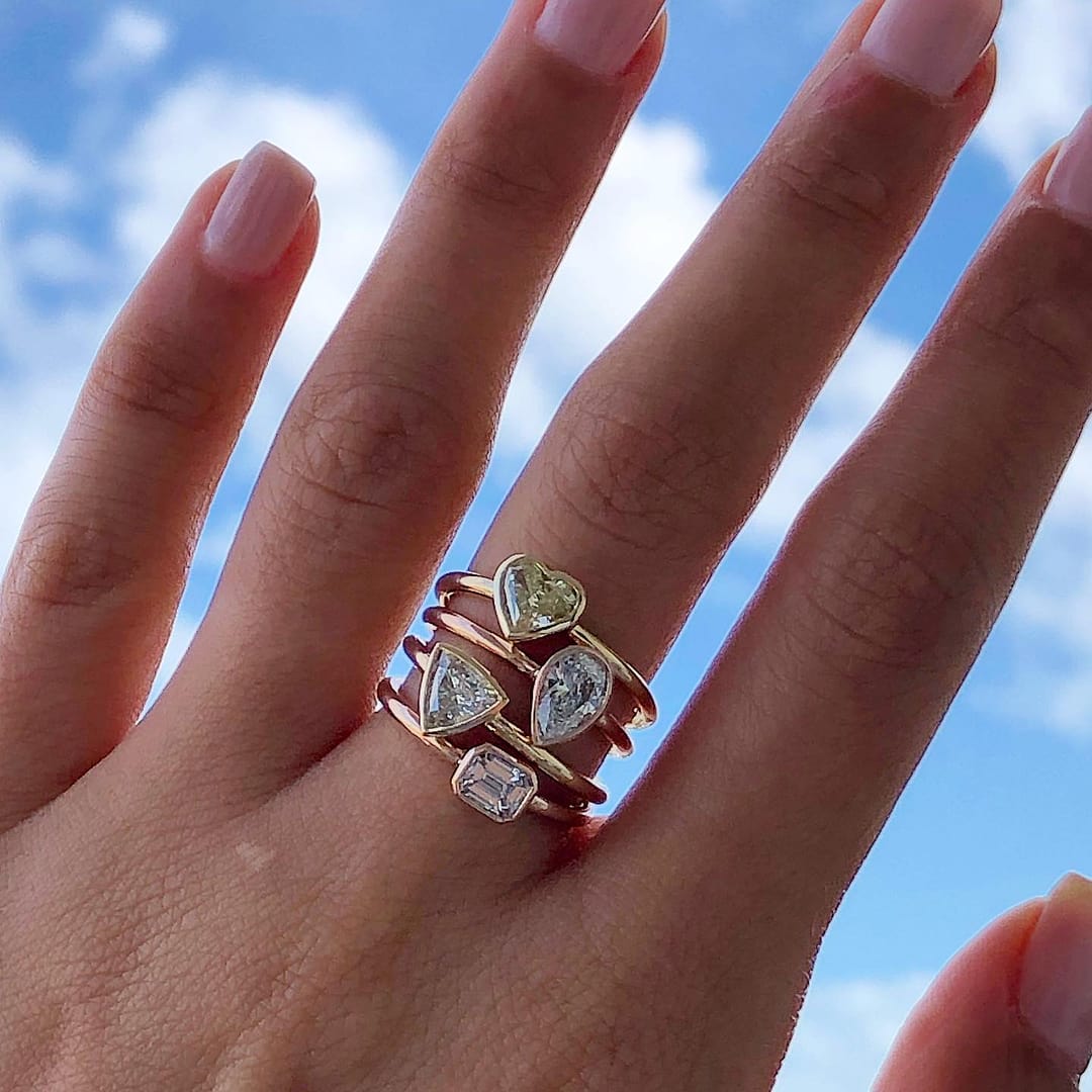 Diamond 22K objects アクセサリー Brown source Ring