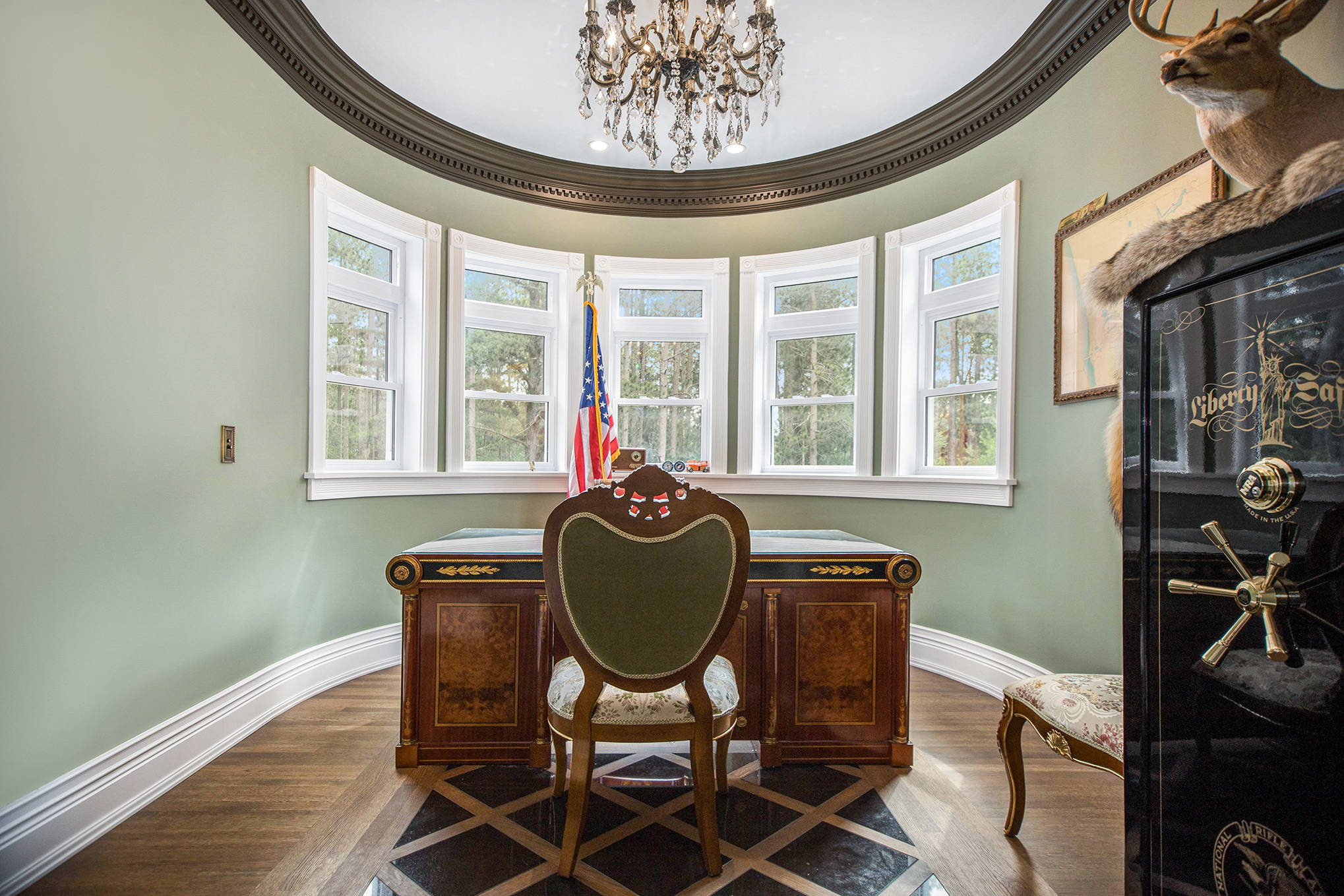 Victorian-inspired study with rich millwork details