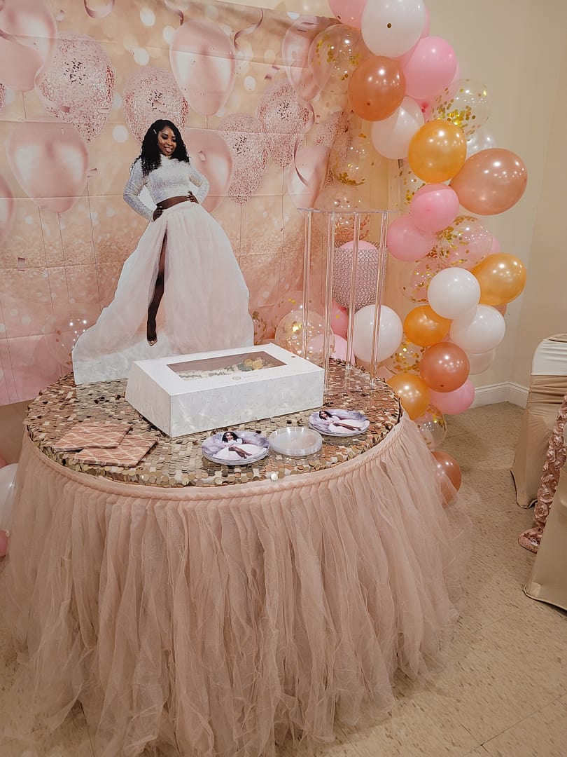 Tulle Tutu 17ft Table Skirt - Blush/Rose Gold - CV Linens™