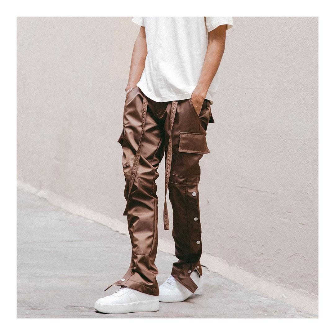 Snap Zipper II Cargo Pants - Brown | mnml