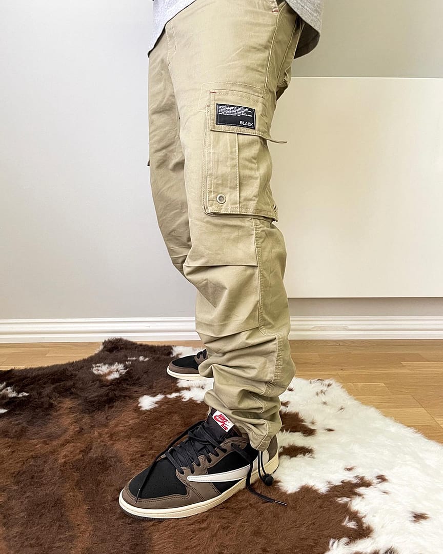 【OHOTORO】 Nylon Cargo Pants khaki nylon cargo pants | OHOTORO