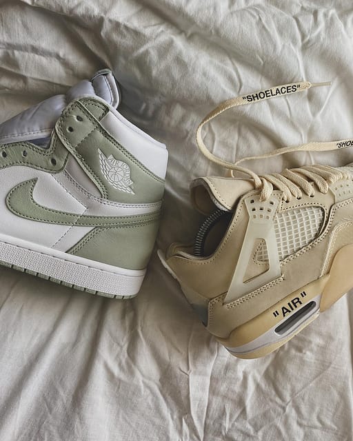 OFF WHITE x Air Jordan 4 “Sail” Beige  Cute nike shoes, Air jordan 4 off  white, Jordan 4 off white