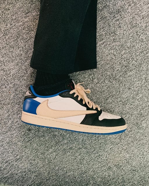 Jordan 1 low Travis Scott fragment  Swag shoes, Sneakers fashion, Trendy  shoes