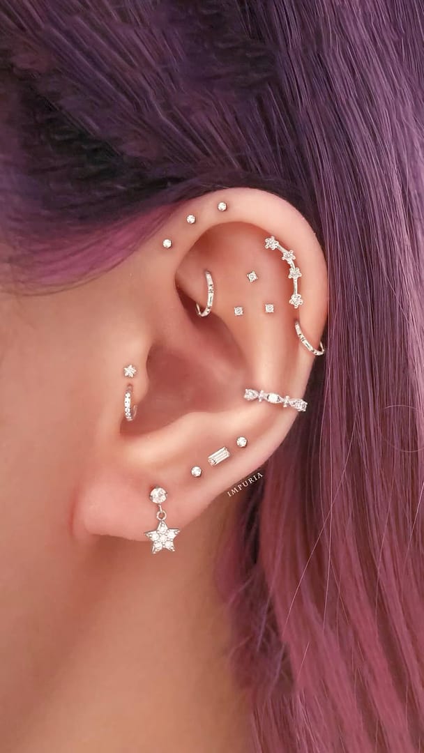 Constellation Helix Ear Piercing Cartilage Earring Stud