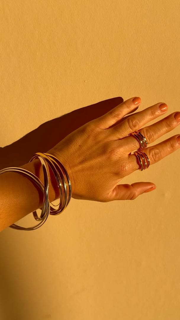 Wrist and ring stack of dreams ✨ @jessmottbrown_ #oreliajewellery