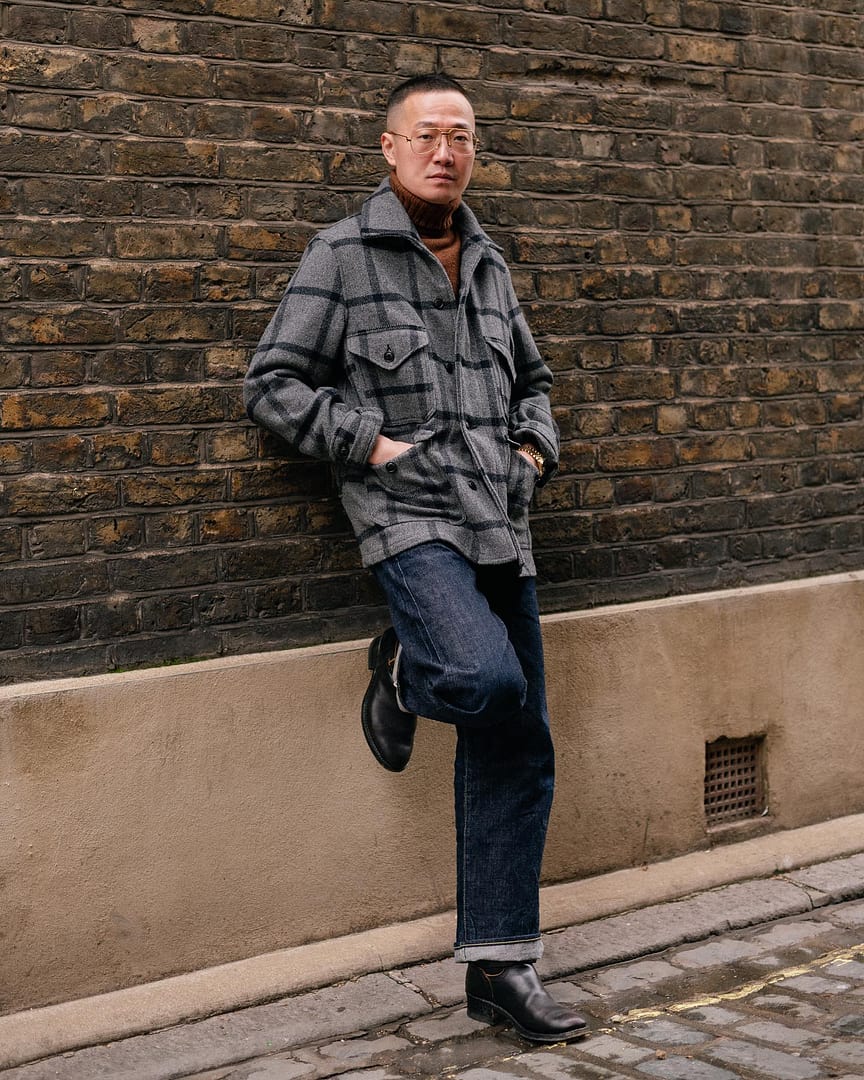 Hunting Jacket Black/Grey Check Wool – Bryceland's