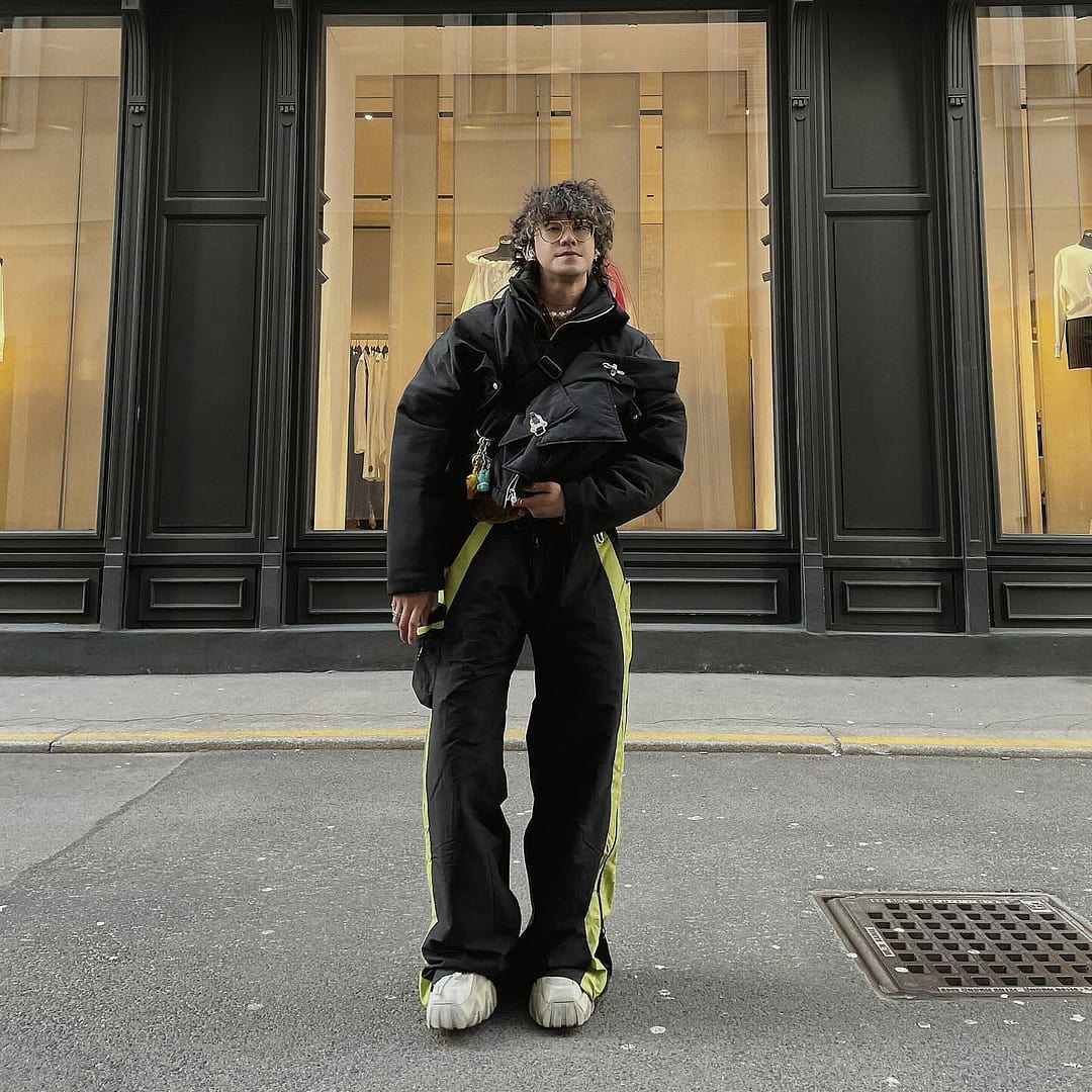 【BAON】[unisex] Yonto two-way nylon track s/s zip-up Studio Track Pants Lime – BLACKTAILOR