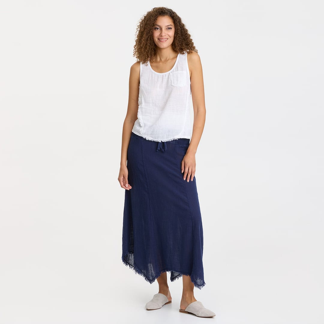 ☆韓国☆［MUCENT］PICA FLARED SKIRT 2color Wearables Zuri Gauze Handkerchief Casual Midi Skirt flowy