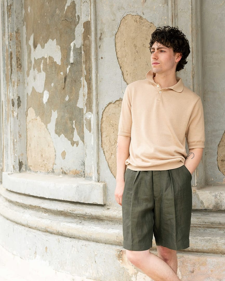 Haversack Linen Shorts Green – Clutch Cafe