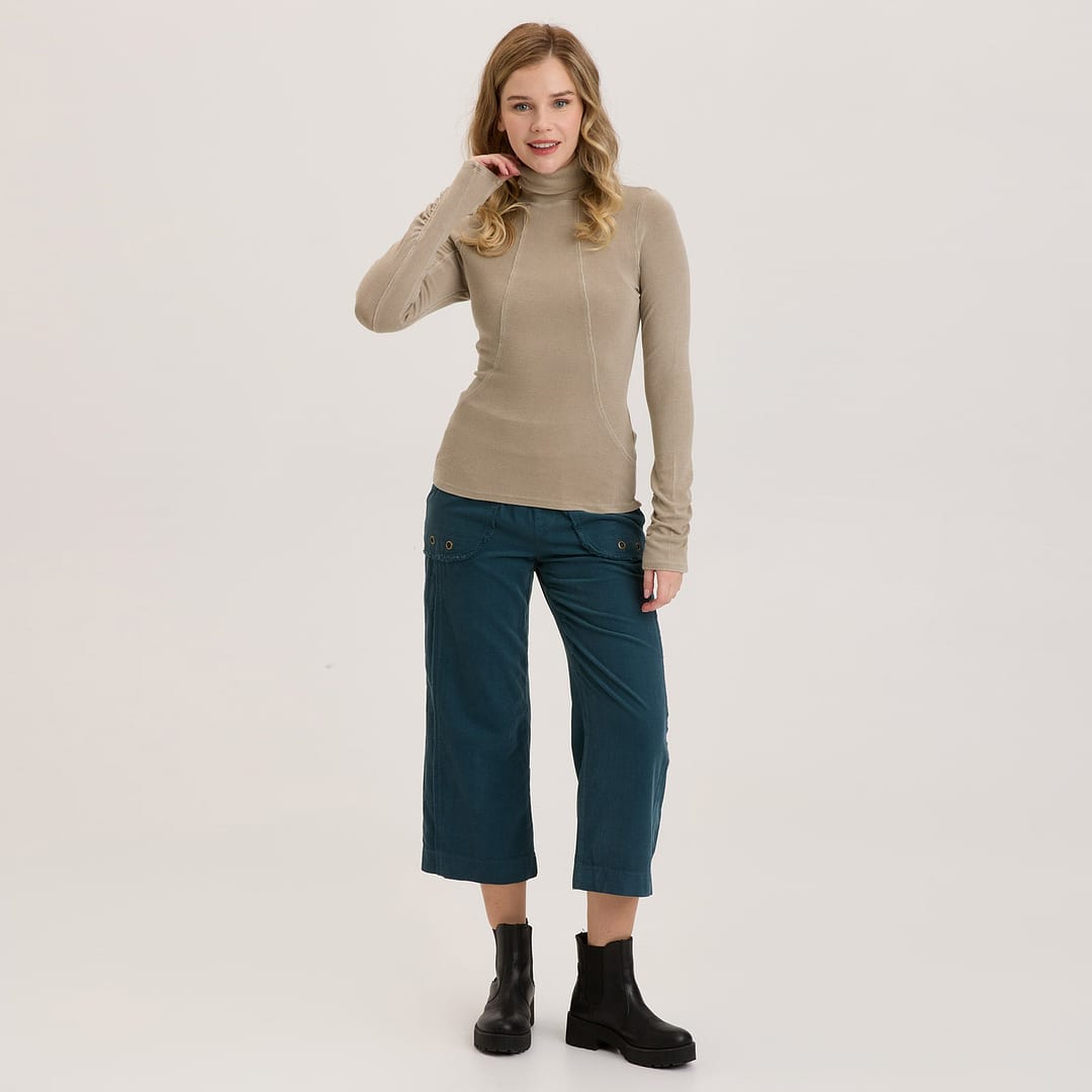 Rib Sorren Turtleneck in Tanglewood Pigment