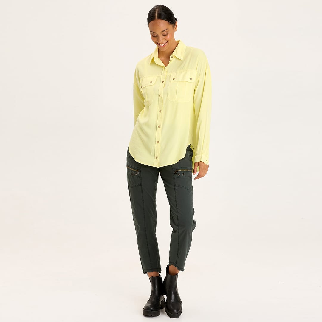 Twill Smithson Button-Up in Yellow