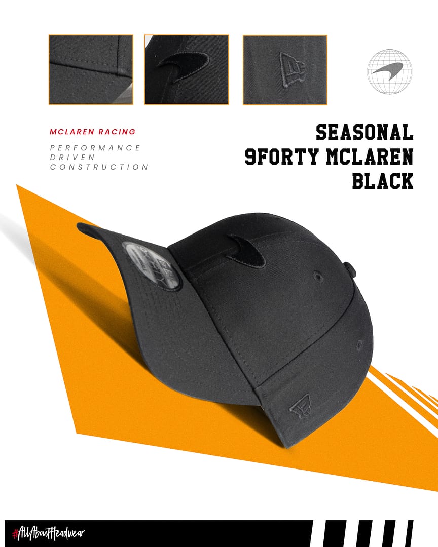Gorra curva amarilla ajustable 9FORTY Seasonal de McLaren Racing Formula 1 de New Era