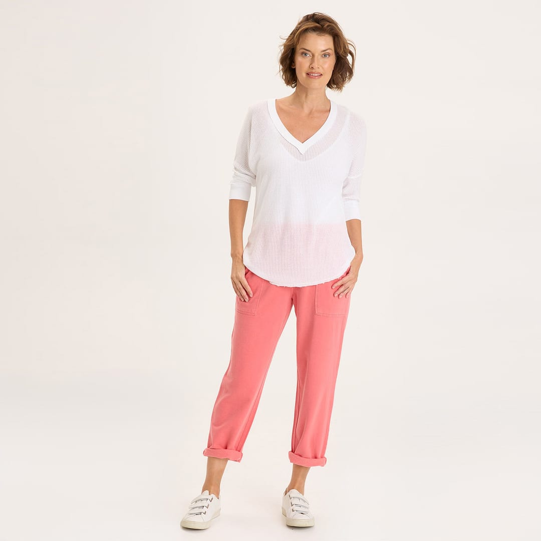 Mesh Fira Pullover in White
