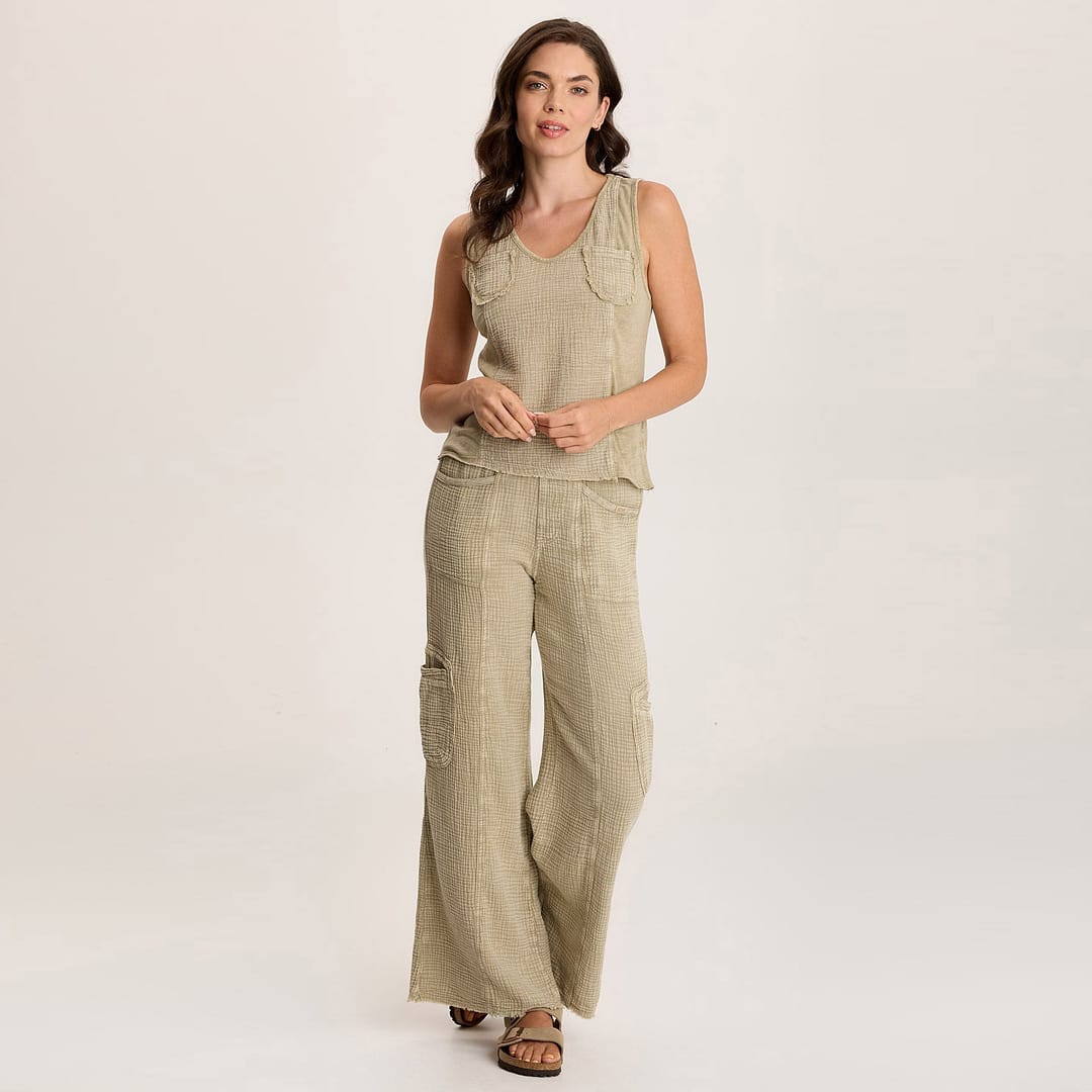 XCVI Rizal Gauze Pocket Flare Pant