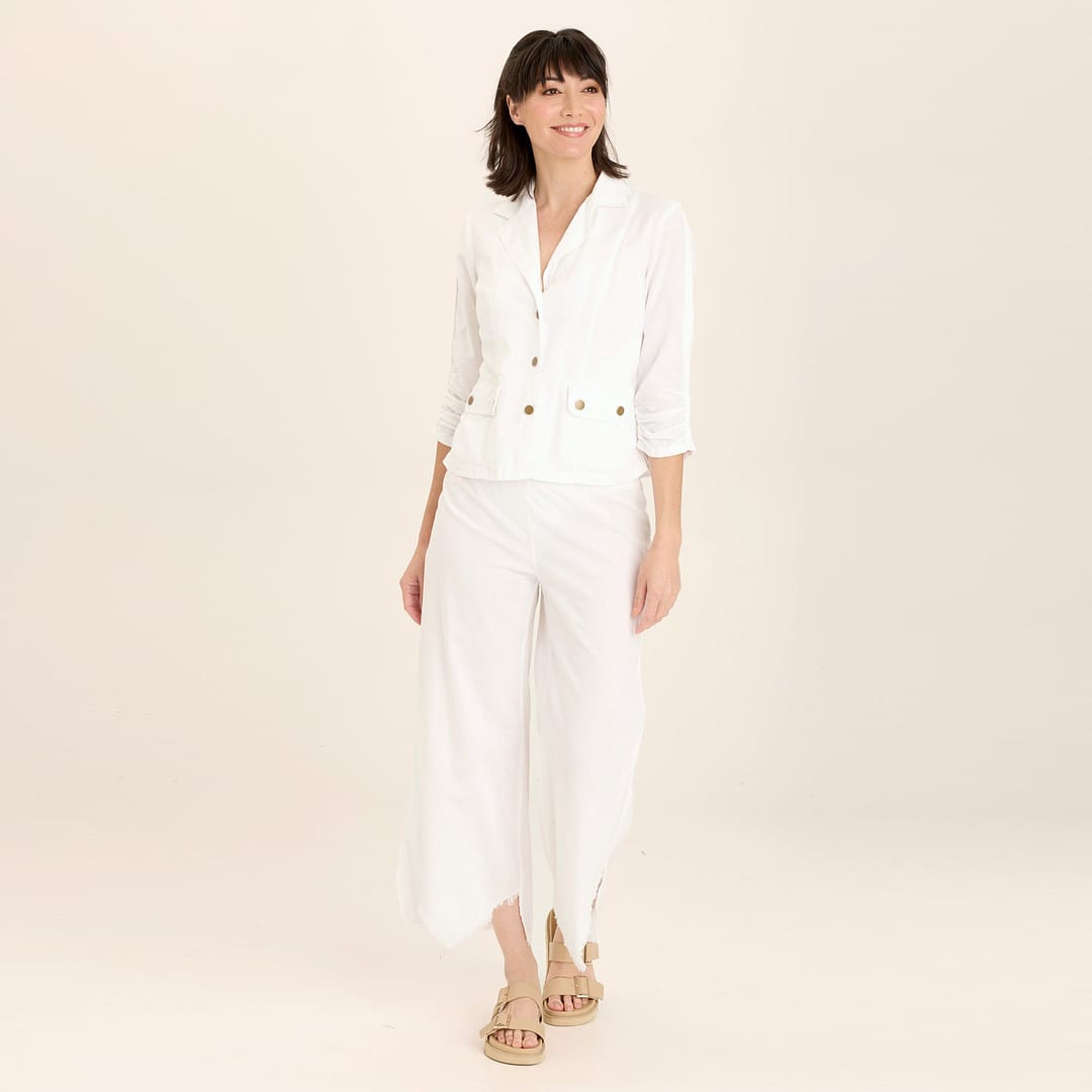 Wearables Astri Asymmetric Wide Leg Pant handkerchief hem