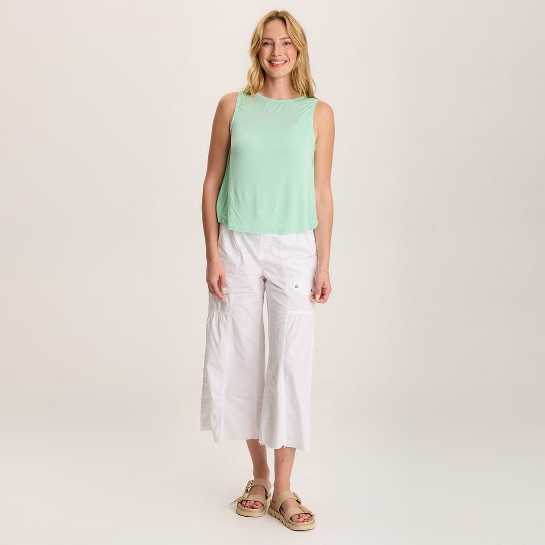 XCVI Seaver Poplin Wide Leg Crop Pant