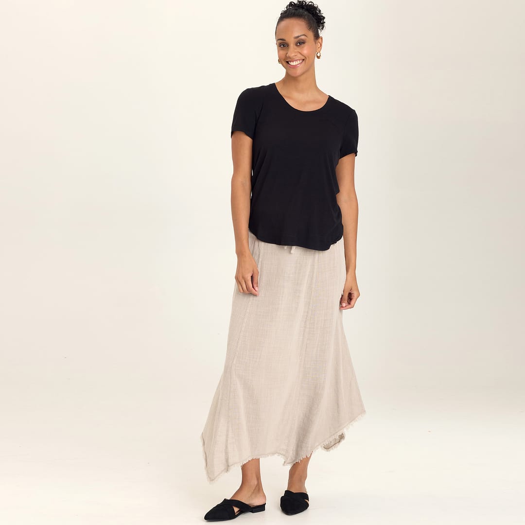 ☆韓国☆［MUCENT］PICA FLARED SKIRT 2color Wearables Zuri Gauze Handkerchief Casual Midi Skirt flowy