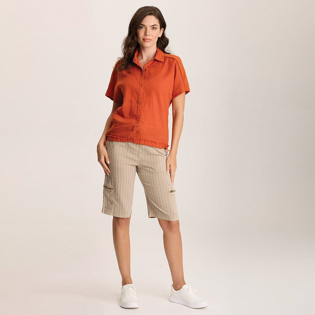 Border Liner Flare Shorts - White – LÝFT