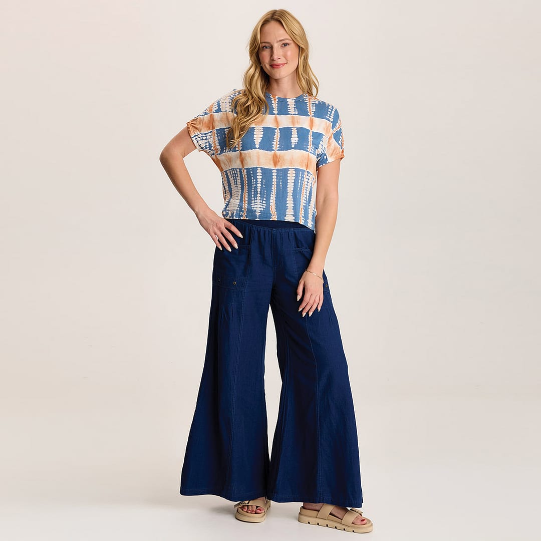 XCVI Valensi Soft Jersey Banded Sleeve Tee semi-crop boxy