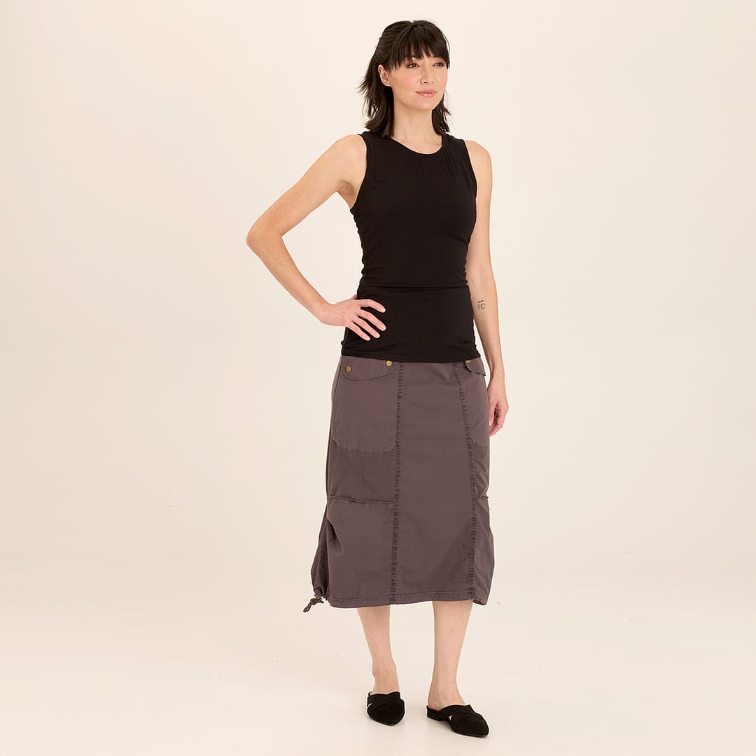 Wearables Marconi Cargo Cinch Bubble Hem Midi Skirt in