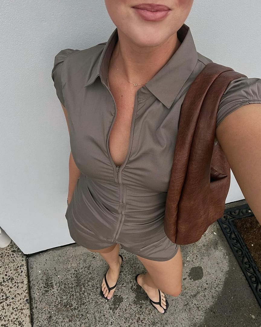 ZIP SHORT SLEEVE BLOUSE – Mode Mischief Studios