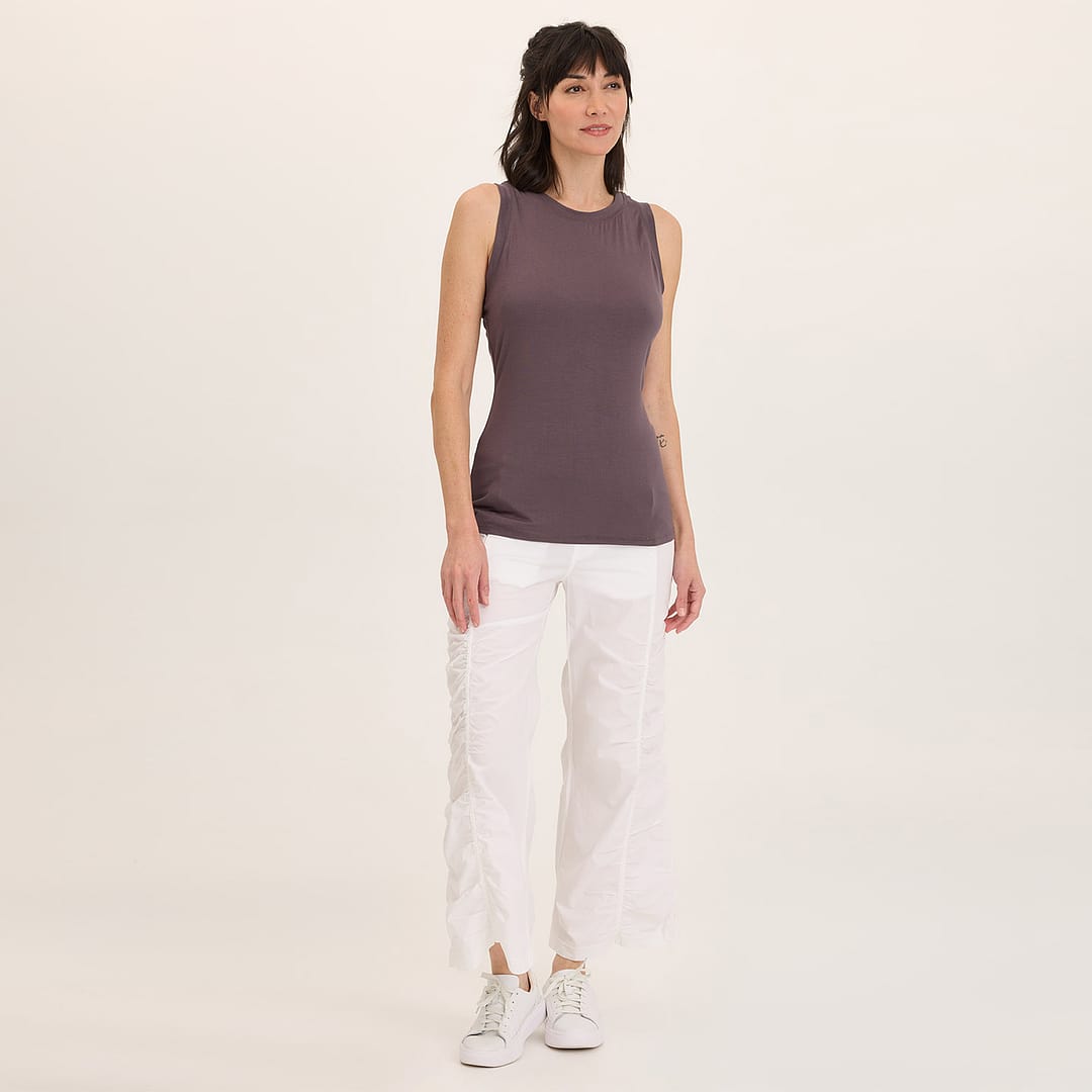 Wearables Naola Stretch Poplin Ruched Flare Gaucho Pant