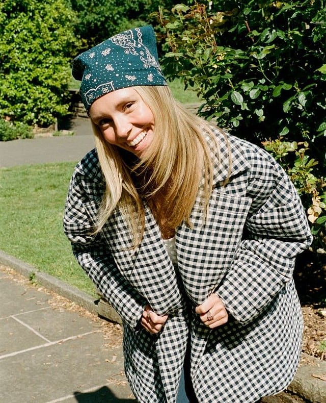 Noemi Coat - Indigo Check | steele. label