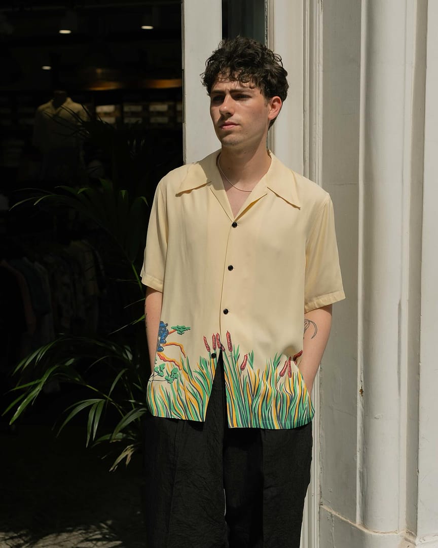 The Groovin High 1940's Beach Shirt Yellow – Clutch Cafe