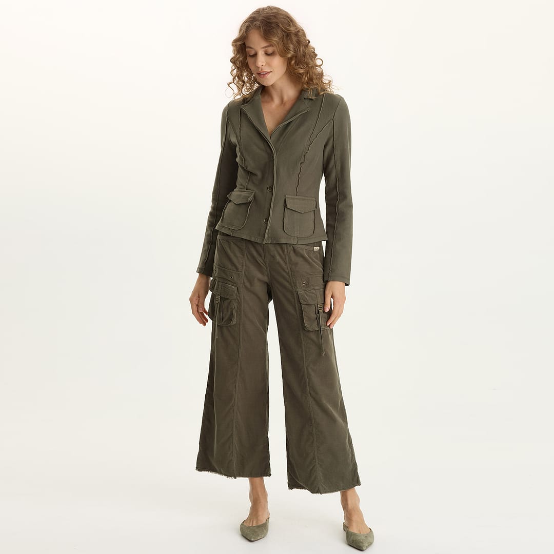 XCVI Heta Wide-Leg Corduroy Cargo Pant