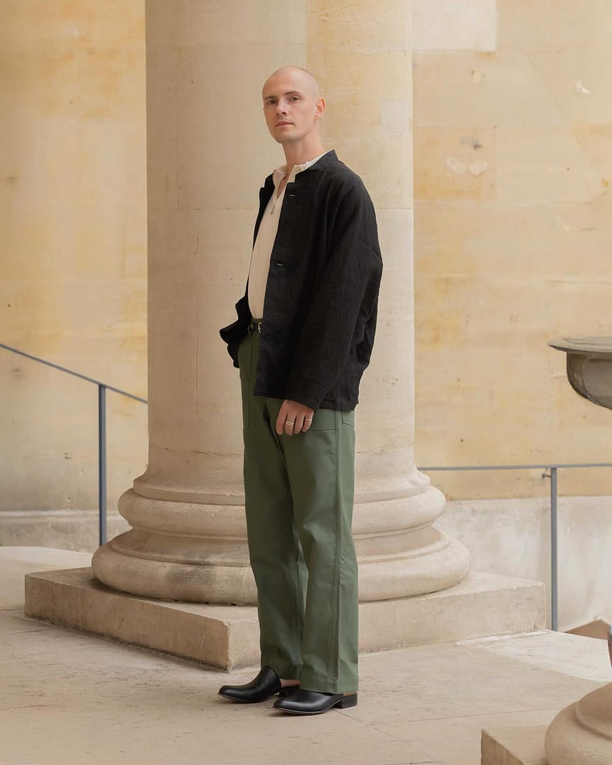 Yankshire 1961 Utility Trousers Vintage Sateen Olive