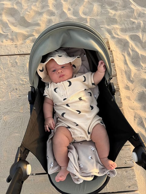 Pebble Midnight Terry Beach Romper | Organic Zoo