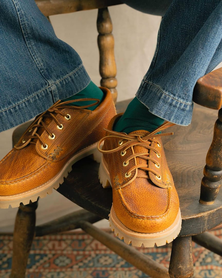 Yuketen Angler Moc w/Lug Sole BK Grizzly – Clutch Cafe