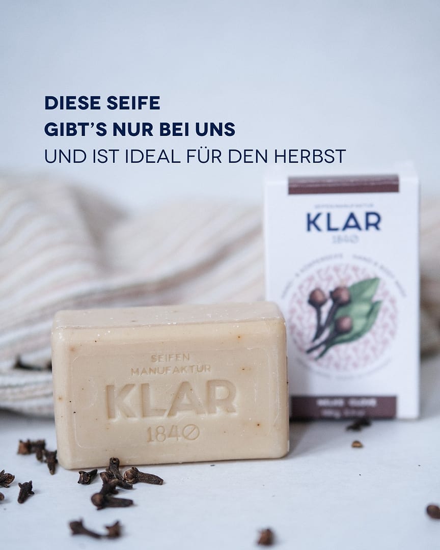 Klar Seifen Rieslingseife 150 G – Mit Echtem Riesling, Pflanzliche Öle, Deutsche Manufaktur