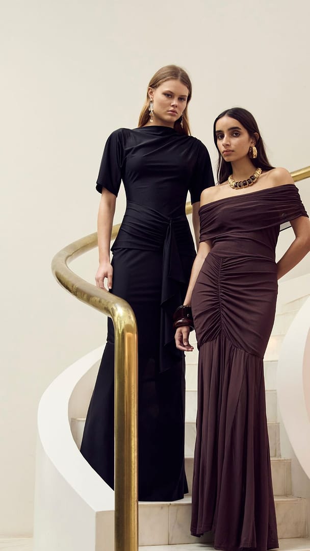 Ivy Cape Sleeve Maxi - Black  SUBOO AU