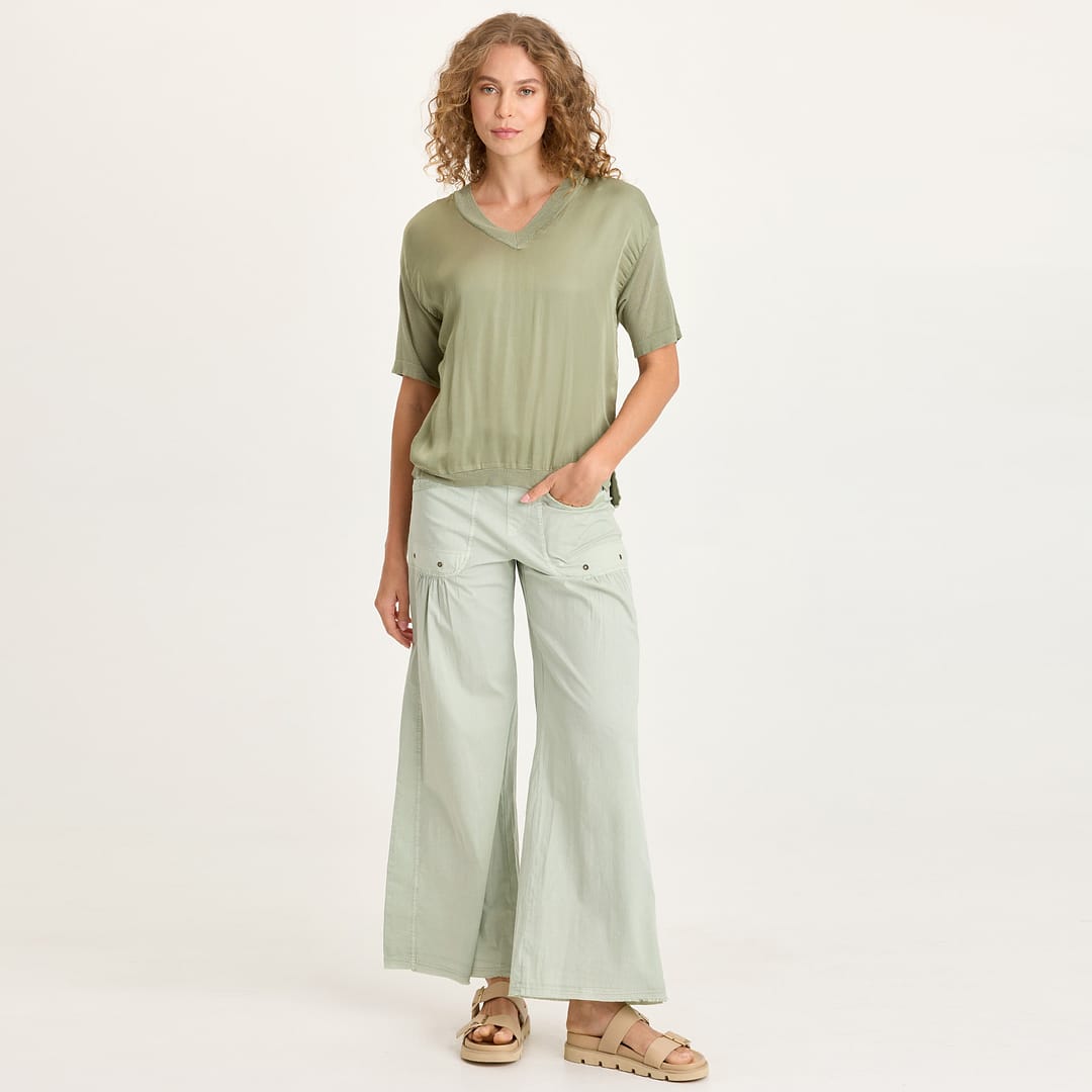 XCVI Brently Poplin Wide Leg Pant