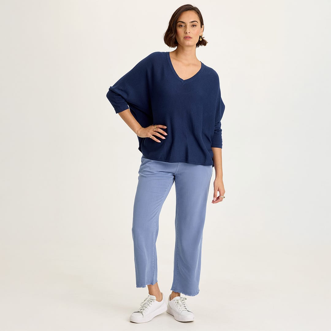 Wearables Lorilei Twill Five-Pocket Pull-On Pant