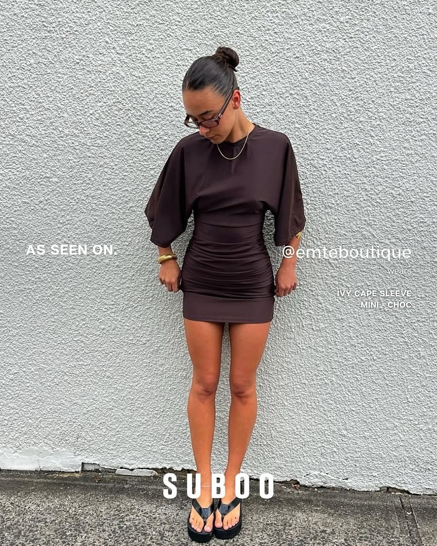Ivy Cap Sleeve Maxi - Noir  SUBOO AU