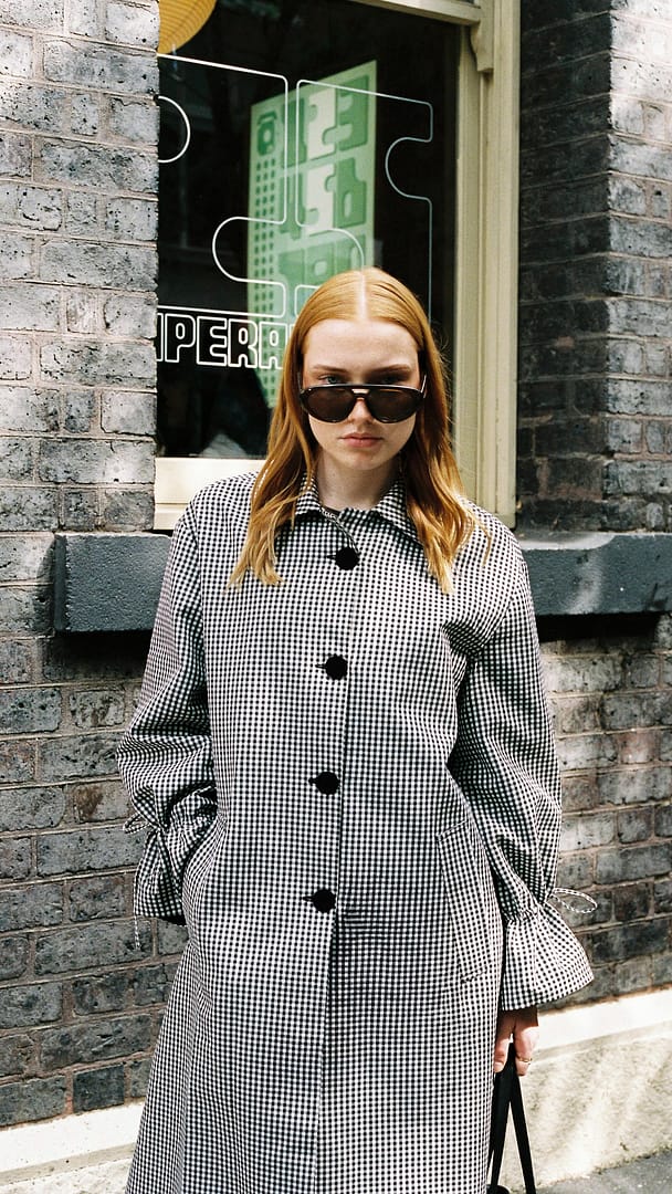 Bella Trench - Noir Gingham | steele. label