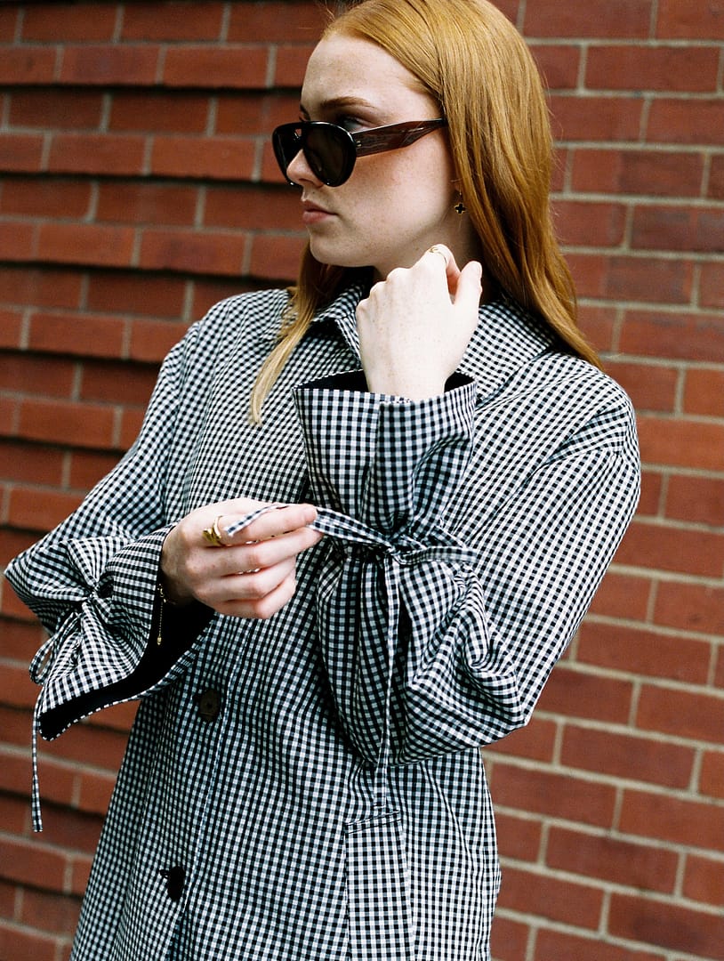 Bella Trench - Noir Gingham | steele. label