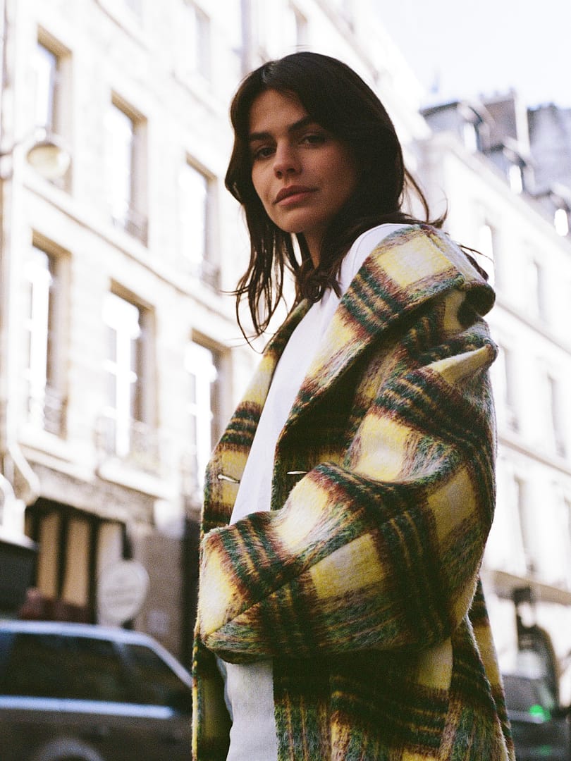 Hanne Coat - Citron Check | steele. label